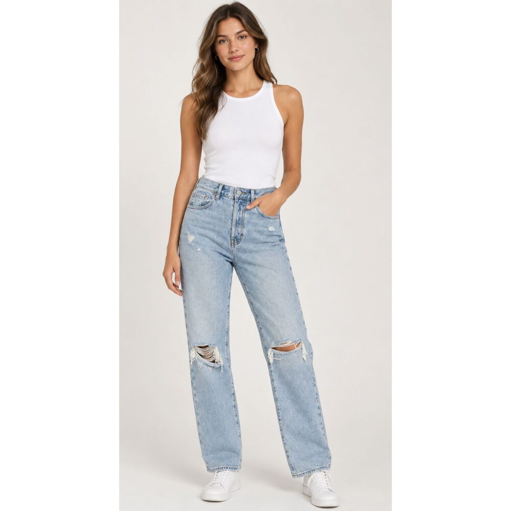 PacSun Distressed Dad Jeans High Waist Women's Size 23